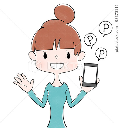一個女人做 poi 的插圖 98873113