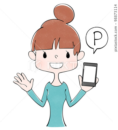 一個女人做 poi 的插圖 一個女人做 poi 的插圖 98873114