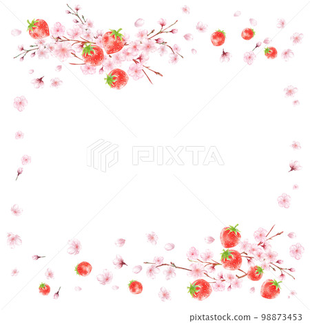 櫻桃草莓相框（方形） 98873453