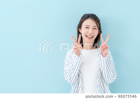 女士休閒藍色後背單品 98873546