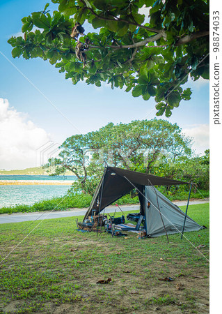 camping solo tent one pole tent sea camping lawn rustic 98874033