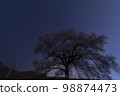 Wanizuka's single cherry tree and starry sky 98874473
