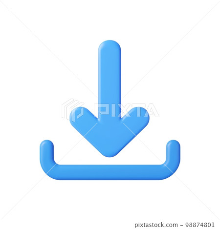 3d download icon 98874801