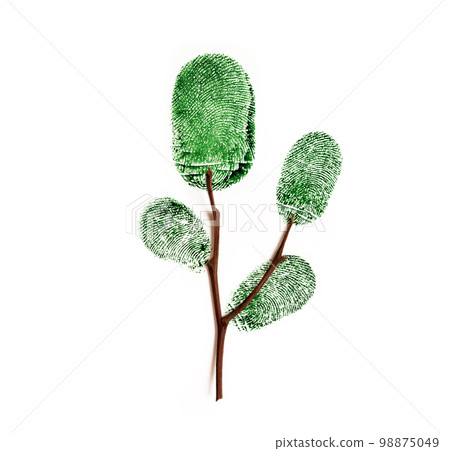World Earth Day, Environmental Care and Plant a Tree Concept. Sustainable Lifestyle meaning. Social Responsibility. a Tree Created by Green Fingerprint from Diversity Volunteer. Top view World Earth Day, Environmental Care and Plant a Tree Concept. Sustainable Lifestyle meaning. Social Responsibility. a Tree Created by Green Fingerprint from Diversity Volunteer. Top view 98875049
