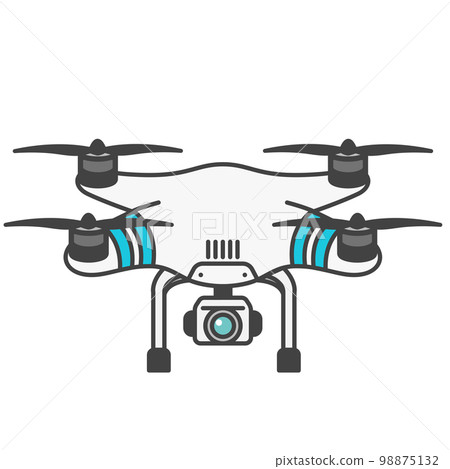 帶航拍相機的中型工業無人機,著陸並停止 帶航拍相機的中型工業無人機,著陸並停止 98875132