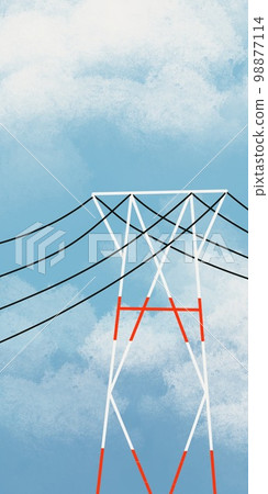 Electric pole clounds chill view wallpaper Phone  98877114