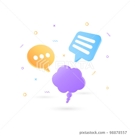 set of bubble speech 98878557