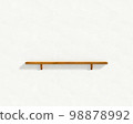 White wall and wooden shelf 98878992