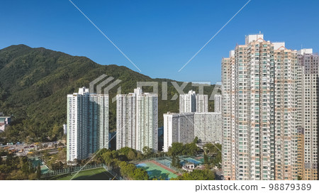 the city view of Po Lam residential area, hk 1 Feb 2023 the city view of Po Lam residential area, hk 1 Feb 2023 98879389