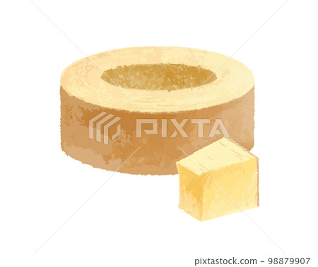 Baumkuchen watercolor illustration 98879907