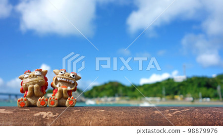 Okinawa Sea and Shisa Toguchi Port, Motobu Town, Okinawa Prefecture Okinawa Sea and Shisa Toguchi Port, Motobu Town, Okinawa Prefecture 98879976