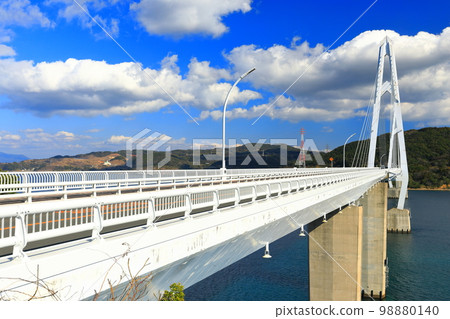 [Nagasaki Prefecture] Oshima Ohashi Bridge (Yobuko Seto) in fine weather 98880140
