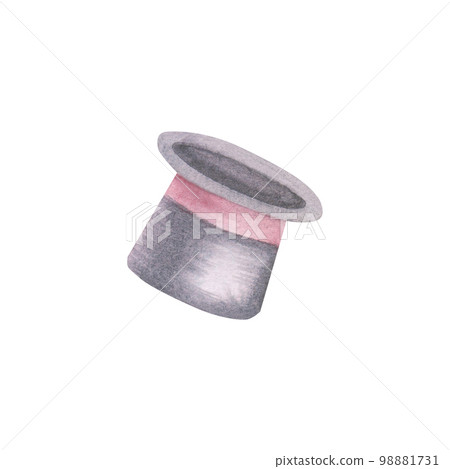 Circus hat watercolor illustration. Hand drawn isolated on white background. 98881731