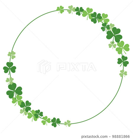 三葉草圓形框架圖 98881866