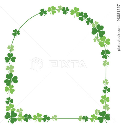 Clover window frame frame illustration 98881867