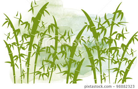 竹竹林水彩風格水墨畫背景圖 98882323
