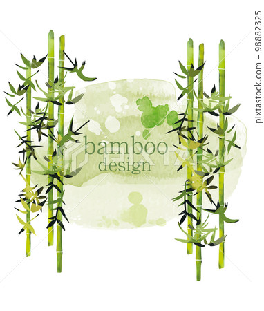 竹竹林水彩風格水墨畫背景圖 98882325
