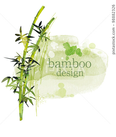 竹竹林水彩風格水墨畫背景圖 98882326