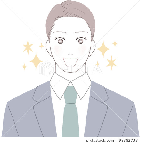 A refreshing young man in a suit with sparkling eyes 98882738