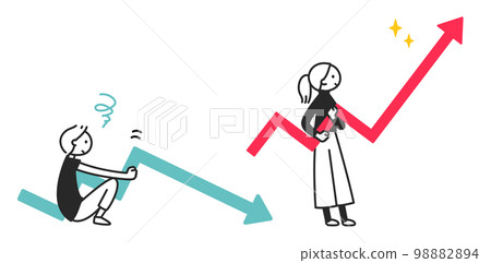 A girl in good condition and a boy in bad condition Personality difference Personality 98882894