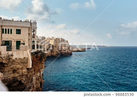 Beautiful scenery of Polignano a Mare, town in the province of Bari, Puglia. Beautiful scenery of Polignano a Mare, town in the province of Bari, Puglia. 98883530