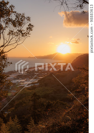 A view from Kunozan Toshogu Shrine, a place related to Tokugawa Ieyasu A view from Kunozan Toshogu Shrine, a place related to Tokugawa Ieyasu 98883613