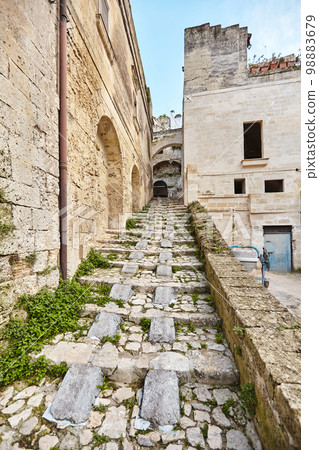Breathtaking view of the ancient town of Matera, southern Italy. 98883679