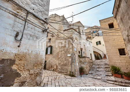 Breathtaking view of the ancient town of Matera, southern Italy. 98883681