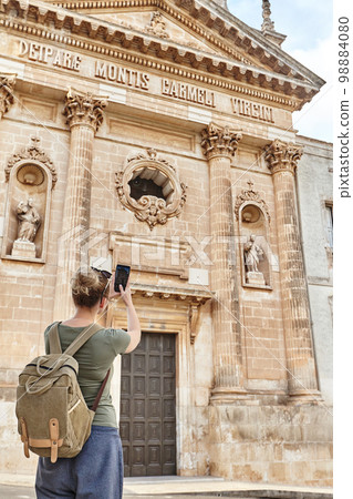 Wonderful architecture of the old town Ostuni, Bari, Italy. 98884080