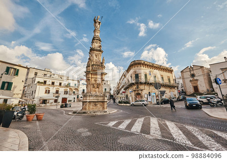 Wonderful architecture of the old town Ostuni, Bari, Italy. 98884096