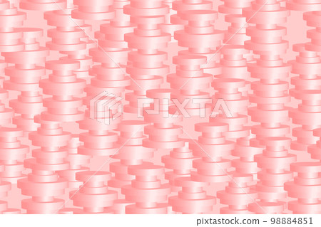 Pink Isometric Concentric Ring Vector Seamless Pattern 98884851