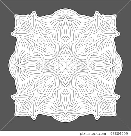 Art for coloring book with abstract single pattern - Stock Illustration ...
