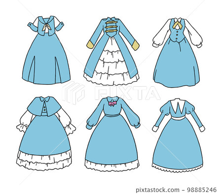 淺藍色連衣裙插圖集 淺藍色連衣裙插圖集 98885246