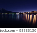 Mt. Fuji night view at Lake Kawaguchi 98886130