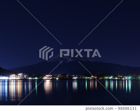 Mt. Fuji night view at Lake Kawaguchi Mt. Fuji night view at Lake Kawaguchi 98886131