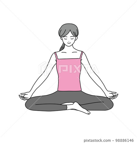 Woman doing yoga _1 98886146