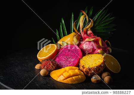 Composition of tropical fruits Composition of tropical fruits 98886227