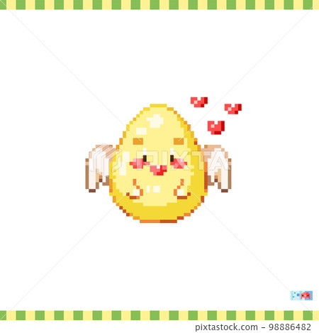 Pixel art lovely easter egg icon. Vector 8 bit... - Stock Illustration ...