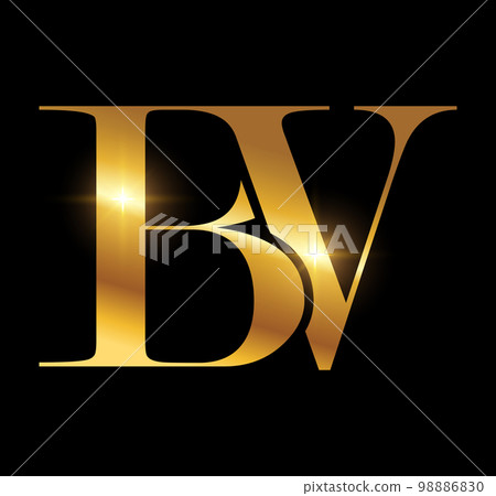 golden monogram logo initial letters bv golden monogram logo initial letters bv 98886830