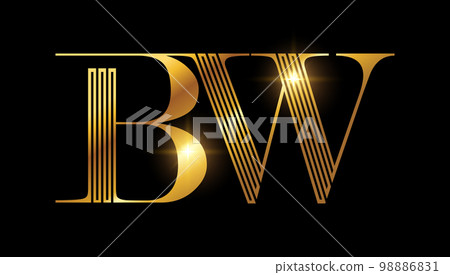 golden monogram logo initial letters bw golden monogram logo initial letters bw 98886831