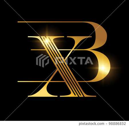golden monogram logo initial letters bx golden monogram logo initial letters bx 98886832
