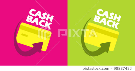 Cash back service posters set Cash back service posters set 98887453