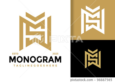 Letter MS Monogram Logo Logos Design Element Stock Vector Illustration Template 98887565