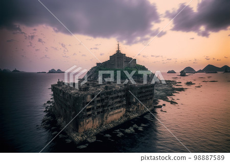 軍艦島的CG影像 軍艦島的CG影像 98887589