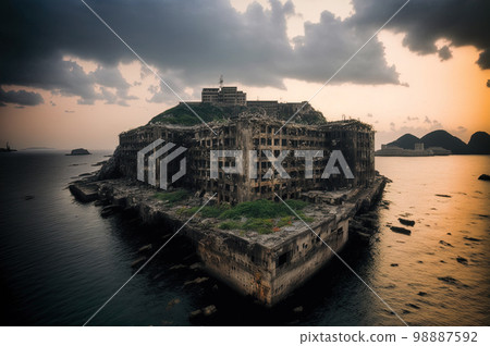 CG image of Gunkanjima 98887592