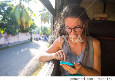Girl in train Girl in train 98888169