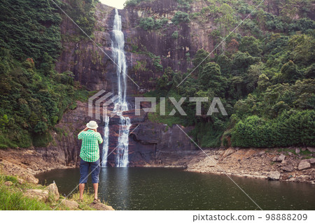 Waterfall on Sri Lanka 98888209