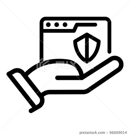Security browser icon. Outline security browser vector icon for web design isolated on white background Security browser icon. Outline security browser vector icon for web design isolated on white background 98889014