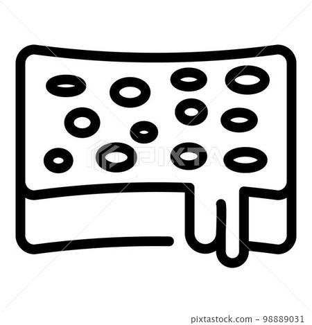 Dish sponge icon. Outline dish sponge vector icon for web design isolated on white background Dish sponge icon. Outline dish sponge vector icon for web design isolated on white background 98889031