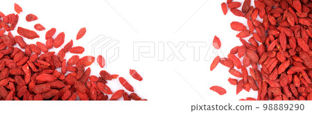 Dried goji berries Isolated on white background with copy space for your text 98889290
